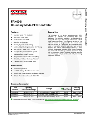 FAN6961SY Datasheet PDF Fairchild Semiconductor