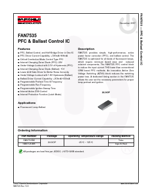 FAN7535MX Datasheet PDF Fairchild Semiconductor