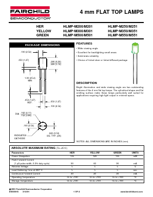HLMP-M501 Datasheet PDF Fairchild Semiconductor