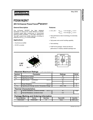 FDS6162N7 Datasheet PDF Fairchild Semiconductor