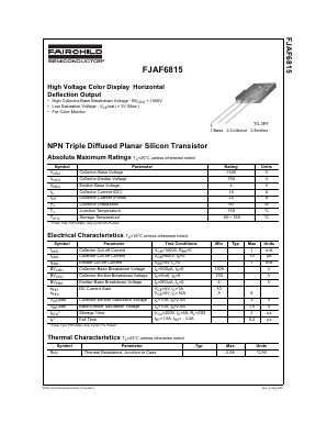 FJAF6815 Datasheet PDF Fairchild Semiconductor