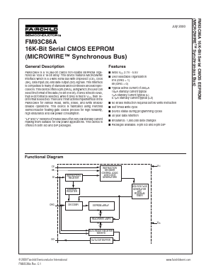 FM93C86ALEM8 Datasheet PDF Fairchild Semiconductor