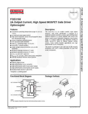 FOD3180 Datasheet PDF Fairchild Semiconductor