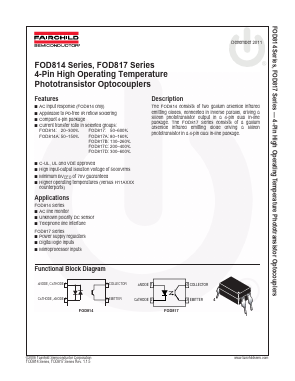 FOD817CSD Datasheet PDF Fairchild Semiconductor