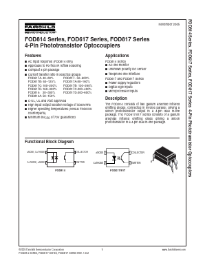 FOD817D300 Datasheet PDF Fairchild Semiconductor