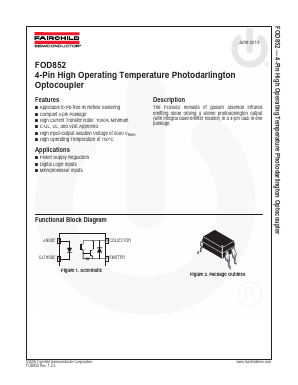FOD852 Datasheet PDF Fairchild Semiconductor