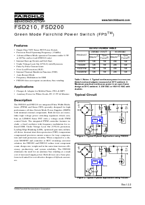 FSD200 Datasheet PDF Fairchild Semiconductor