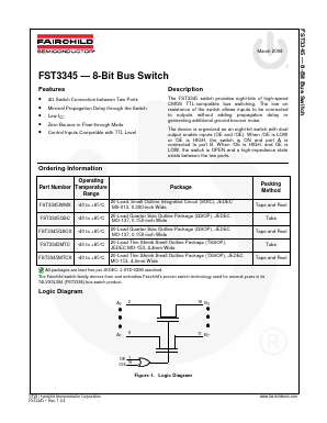 FST3345WMX Datasheet PDF Fairchild Semiconductor