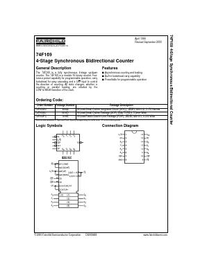 74F169SCX Datasheet PDF Fairchild Semiconductor