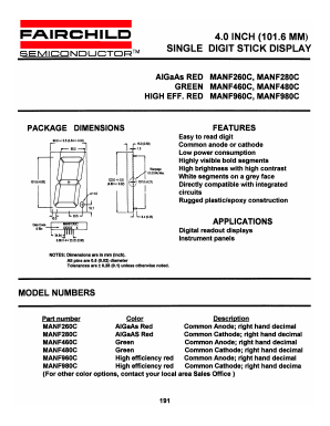 MANF260C Datasheet PDF Fairchild Semiconductor