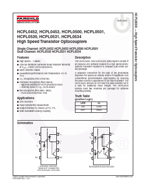 HCPL-0534 Datasheet PDF Fairchild Semiconductor