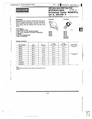 IRF720 Datasheet PDF Fairchild Semiconductor