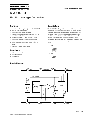 KA2803B Datasheet PDF Fairchild Semiconductor
