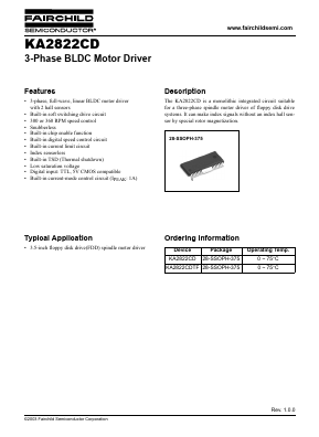 KA2822CDTF Datasheet PDF Fairchild Semiconductor