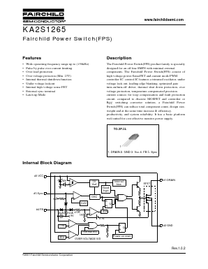 KA2S1265-TU Datasheet PDF Fairchild Semiconductor