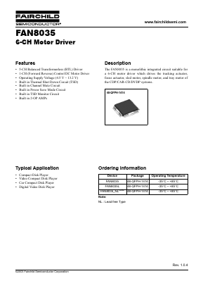 FAN8035L Datasheet PDF Fairchild Semiconductor