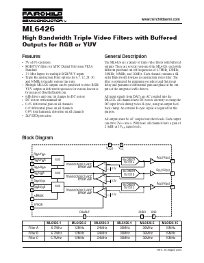 ML6426CS4 Datasheet PDF Fairchild Semiconductor