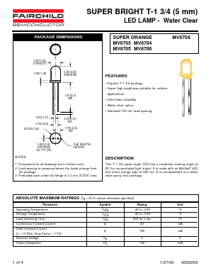 MV870X Datasheet PDF Fairchild Semiconductor
