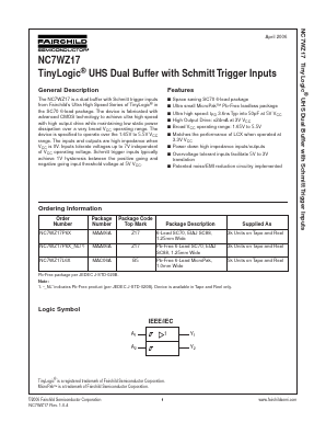 NC7WZ17P6X_NL Datasheet PDF Fairchild Semiconductor