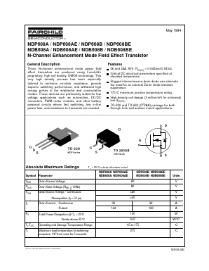NDP608AE Datasheet PDF Fairchild Semiconductor