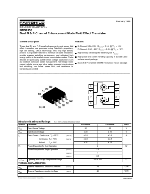 NDS9958 Datasheet PDF Fairchild Semiconductor
