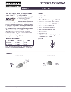 HUF76139P3T Datasheet PDF Fairchild Semiconductor