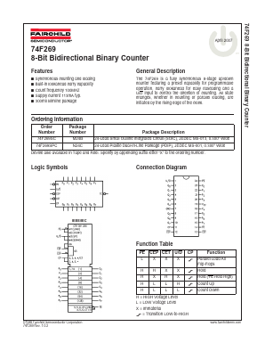 74F269SC Datasheet PDF Fairchild Semiconductor
