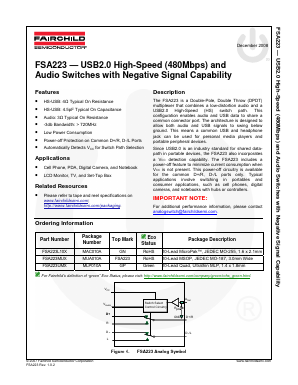 FSA223L10X Datasheet PDF Fairchild Semiconductor