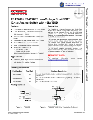 FSA2268 Datasheet PDF Fairchild Semiconductor