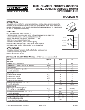 MOCD223R1M Datasheet PDF Fairchild Semiconductor