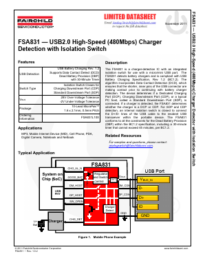FSA831L10X Datasheet PDF Fairchild Semiconductor