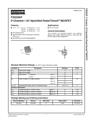 FDD306P Datasheet PDF Fairchild Semiconductor