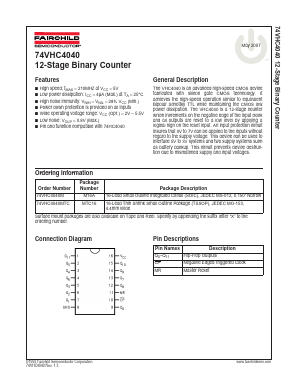 74VHC4040MTCX Datasheet PDF Fairchild Semiconductor