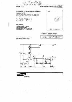KA79L12AZ Datasheet PDF Fairchild Semiconductor