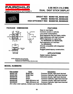 MAN6910E Datasheet PDF Fairchild Semiconductor