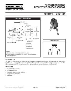 QRB1114 Datasheet PDF Fairchild Semiconductor