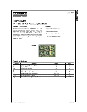RMPA39200 Datasheet PDF Fairchild Semiconductor