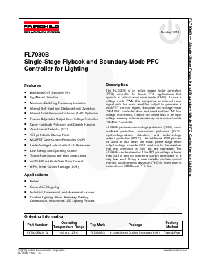 FL7930BMX_G Datasheet PDF Fairchild Semiconductor