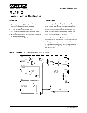 ML4812CQX Datasheet PDF Fairchild Semiconductor