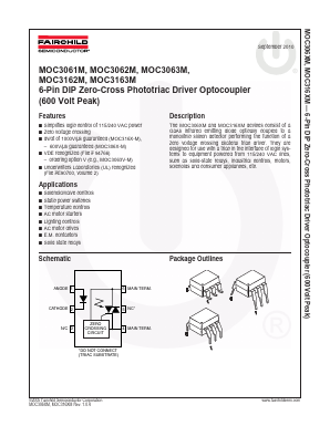 MOC3061FSR2M Datasheet PDF Fairchild Semiconductor