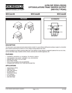 MOC3081TM Datasheet PDF Fairchild Semiconductor
