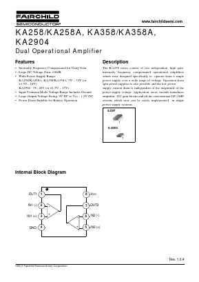 KA2904DTF Datasheet PDF Fairchild Semiconductor