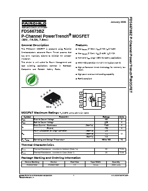 FDS6673BZ Datasheet PDF Fairchild Semiconductor