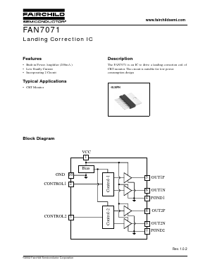 FAN7071S Datasheet PDF Fairchild Semiconductor