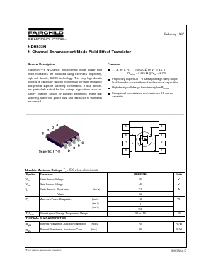 NDH833N Datasheet PDF Fairchild Semiconductor