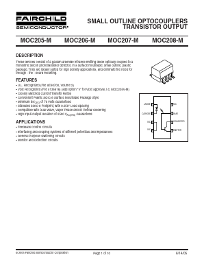 MOC208-M Datasheet PDF Fairchild Semiconductor