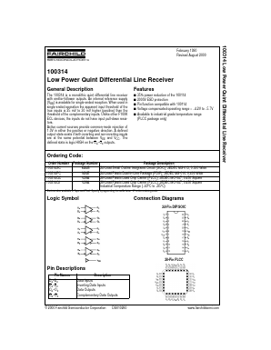 100314SC Datasheet PDF Fairchild Semiconductor