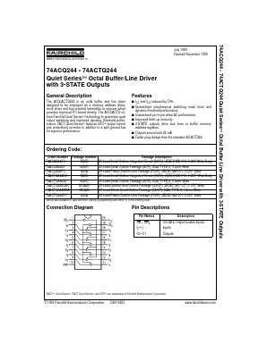74ACQ244SC Datasheet PDF Fairchild Semiconductor