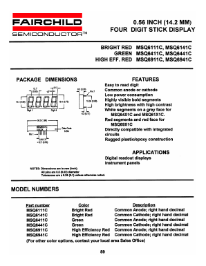 MSQ6441 Datasheet PDF Fairchild Semiconductor