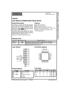 100310 Datasheet PDF Fairchild Semiconductor